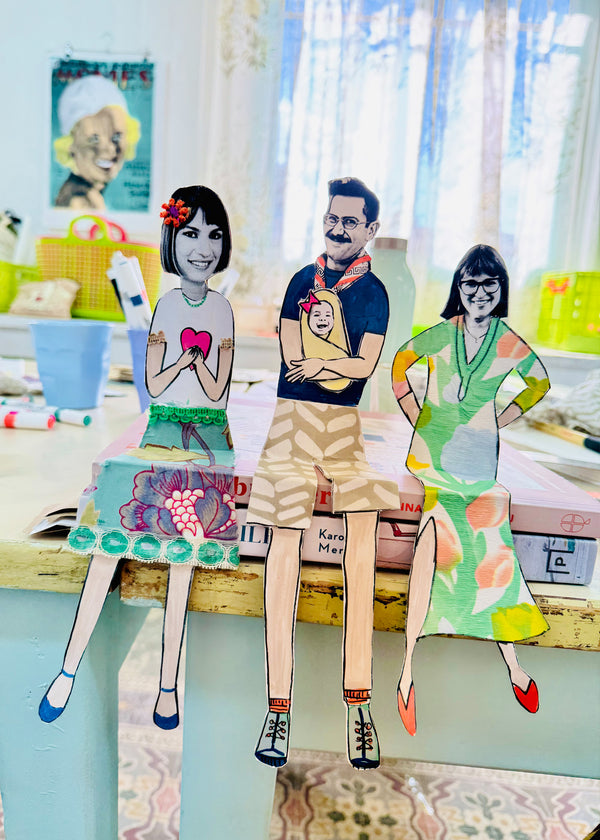 סדנת פורטרט קולאז׳ - הכנת פסלון במיקס מדיה | שישי באסם