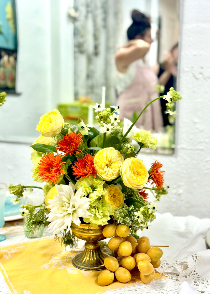 סדנת שזירת פרחים לעיצוב שולחן וואו | ביני בוקה + קרן שביט