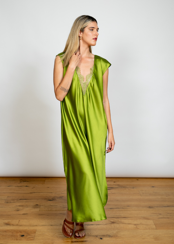 אוליביה נילוס ירוק רעל | שמלה