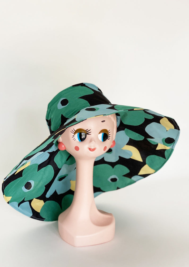 כובע שמשיה - היביסקוס ירוק